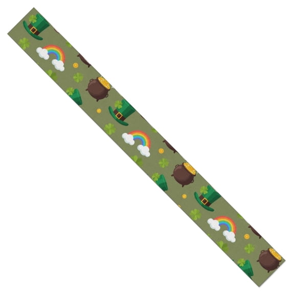 St. Patrick's Day and Rainbows Table Runner,Kitchen Dining Table Decoration for Home Party Decor,13.8"x120" Heat Resistant,Wrinkle-Free,Machine Washable