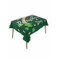 thumbnail image 1 of St. Patrick's Day Rectangle Tablecloth, Green Shamrock Rainbow Gold Coin Simple Waterproof & StainResistant Tablecloth, Washable Oil-proof Table Cover for Dining/Party/Wedding/Camping/Buffet 52x70 In, 1 of 9