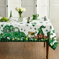 thumbnail image 1 of St. Patrick''s Day Rectangular Tablecloth 52×70 Inch, Buffalo Plaid Shamrock Trucks Washable Table Cover for Party Picnic Dinner Decor, 1 of 6