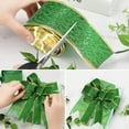 thumbnail image 1 of St. Patrick's Day Ribbon Irish Shamrock Wired Ribbon, Clover Patrick's Day Wreath Bow Green Shamrock Irish Holiday DIY Crafts, St. Patrick's Wreath DIY Crafting Gifts Wrapping, 1 of 4