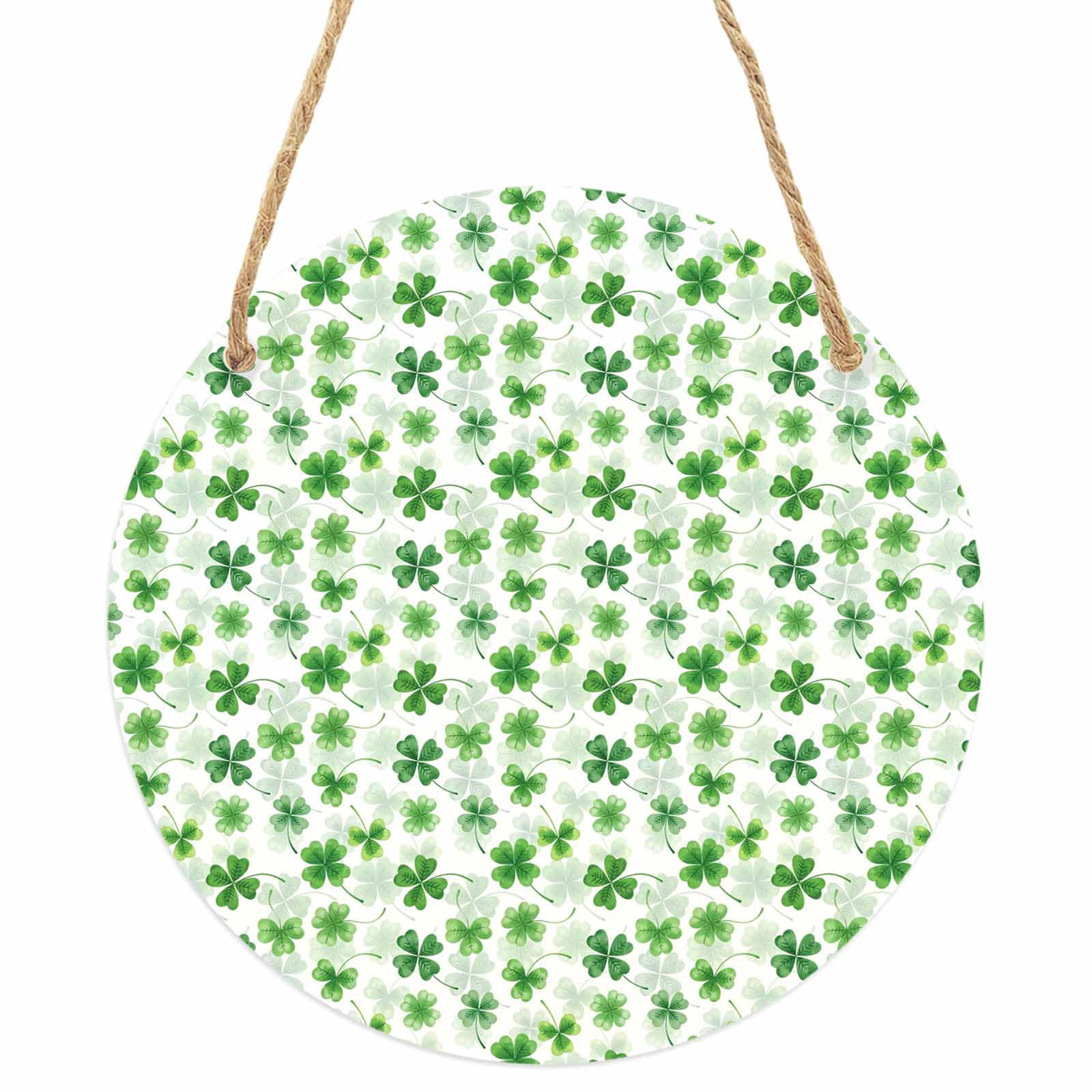 St. Patrick's Day Round Front Door Welcome Sign, 5.9 Inch Wall Hanging ...