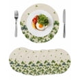 thumbnail image 1 of St. Patrick's Day Round Placemats Set of 6 for Dinning Tables,Heat-proof Braided Table Mats 13 Inch,Spring Green Shamrock Botanical Beige Washable Place Mat for Kitchen Restaurant Party Table Decor, 1 of 9