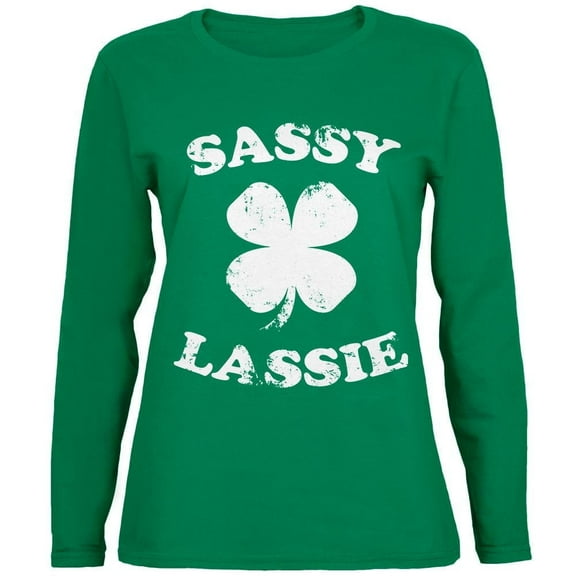 Old Glory Women's Sassy Lassie Green Long Sleeve T-Shirt