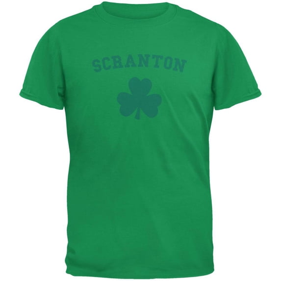 St. Patrick's Day - Scranton Shamrock Green Adult T-Shirt - 2X-Large