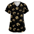 thumbnail image 1 of St. Patrick's Day Scrub Tops Women Stretchy V Neck Scrubs Top Irish Shamrock Printed Nurse Uniforms Workwear Festival Scrub Shirts, 1 of 3