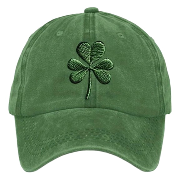 St. Patrick's Day Shamrock Baseball Cap for Men and Women - Adjustable Irish Clover Hat Embroidered with Four Leaf Design, St Patricks Day Hat Gift for Dad, Mom, Grandpa, Grandma, and Friends