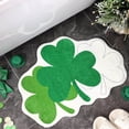 thumbnail image 1 of St. Patrick's Day Shamrock Bathroom Rugs Green Clover Bath Mat Washable Kitchen Rugs Nonslip Doormats Decorations for Living Room Kitchen Bedroom, 23.62 Inch, 1 of 6