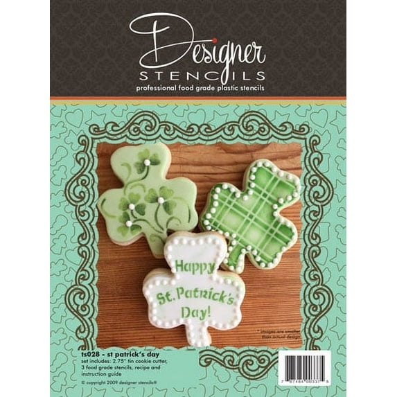 St. Patrick's Day Shamrock Cookie Cutter & Stencil Set by Designer Stencils