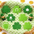 thumbnail image 1 of St Patrick's Day Shamrock Decorations, Green Clover Hanging Ornaments Party Props For Irish Holiday Celebration Classroom Home Window Tree Decor, 1 of 6