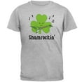 thumbnail image 1 of St. Patrick's Day Shamrock Guitar Shamrockin' Mens T Shirt Heather LG, 1 of 1