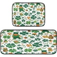 thumbnail image 1 of St. Patrick's Day Shamrock Kitchen Rugs Mats 2 Piece Set, Non Slip Rubber Runner Rug Kitchen Sink Floor Mat for Kitchen Laundry Room Hallway Office Home Decor, 1 of 7