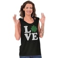 thumbnail image 1 of St Patrick's Day Shamrock Love Tank Top Tee Shirt Women Brisco Brands S, 1 of 5