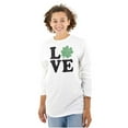 thumbnail image 1 of St Patrick's Day Shamrock Love Women's Long Sleeve T Shirt Brisco Brands S, 1 of 6