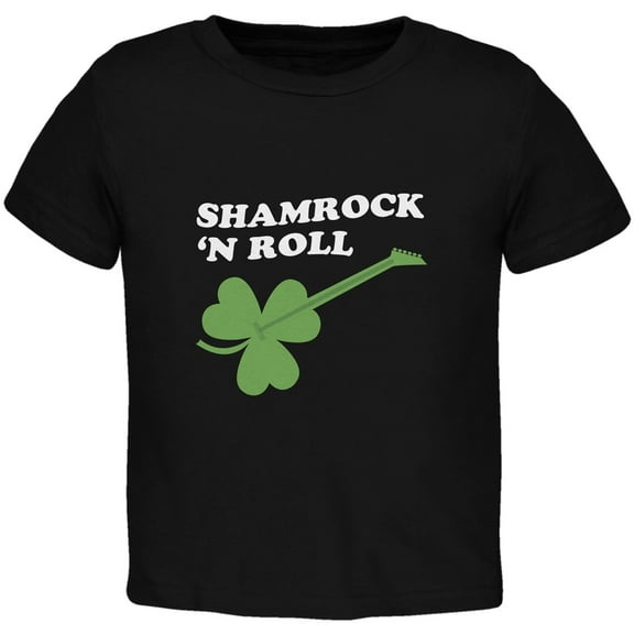 St. Patrick's Day - Shamrock 'N Roll Black Toddler T-Shirt - 3T