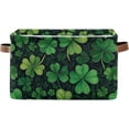 thumbnail image 1 of St. Patrick's Day Shamrock Storage Basket with Handles Collapsible Storage Bins Canvas Fabric Storage Organizer for Shelves Closet Bedroom Living Room 1Pack Decor Gifts, 1 of 7