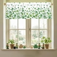 thumbnail image 1 of St. Patrick''s Day Shamrock Valances for Windows 54x18 Inch Green Cute Clover-Adorned Curtain Valance for Kitchen Bathroom Bedroom Living Room Decor, 1 of 4