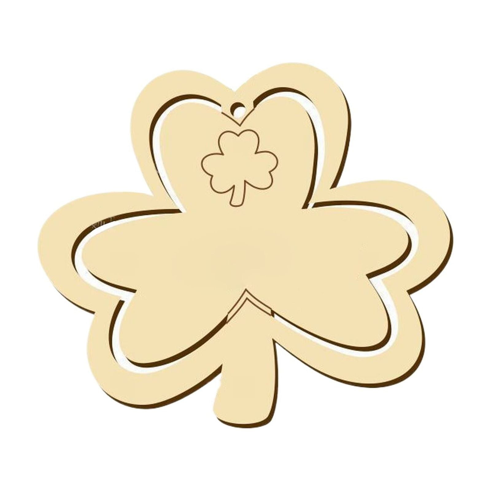 St. Patrick's Day Shamrock Wooden Ornaments Unfinished Wood Clover ...
