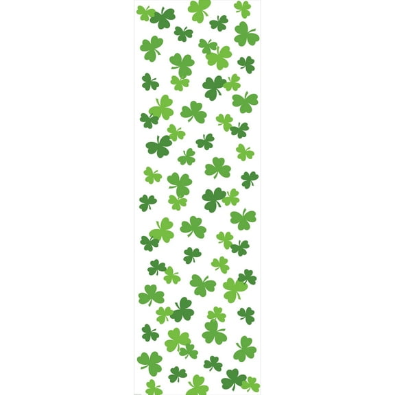 St Patrick's Day Shamrocks 54" x 102" Plastic Tablecloth