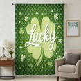 thumbnail image 1 of St. Patrick's Day Sheer Curtains 54 Inches Long, Spring Lucky Shamrock Green Polka Dots Light Filering Curtains, Breathable Simi Curtain Privacy Drapes for Kitchen Bathroom Nursery Window Treatment, 1 of 9