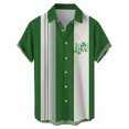 thumbnail image 1 of St. Patrick's Day Shirt Men, Short Sleeve Shirt Button Up Men, Fashion Men Casual Turndown Collar Shirts Short Sleeved Button Shirt Tops, 1 of 3