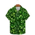 thumbnail image 1 of St. Patrick's Day Shirt for Men, Short Sleeve Shirt Button Up, Fashion Mens Casual Turndown Collar Shirts Short Sleeved Button Shirt Tops, 1 of 4