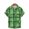 thumbnail image 1 of St. Patrick's Day Shirts for Men, Short Sleeve Shirt Button Men, Men's Spring and Summer Casual Lapel Collar Tops Saint Patrick Printed Short Sleeved Shirt, 1 of 5