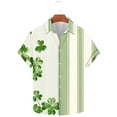 thumbnail image 1 of St. Patrick's Day Shirts for Men, Short Sleeve Shirt Button Men, Men's Spring and Summer Casual Lapel Collar Tops Saint Patrick Printed Short Sleeved Shirt, 1 of 5