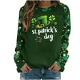 thumbnail image 1 of St. Patrick's Day Shirts for Women Funny Crewneck Sweatshirt Shamrock Graphic Shirts Raglan Long Sleeve Tops Irish Pullover, 1 of 5