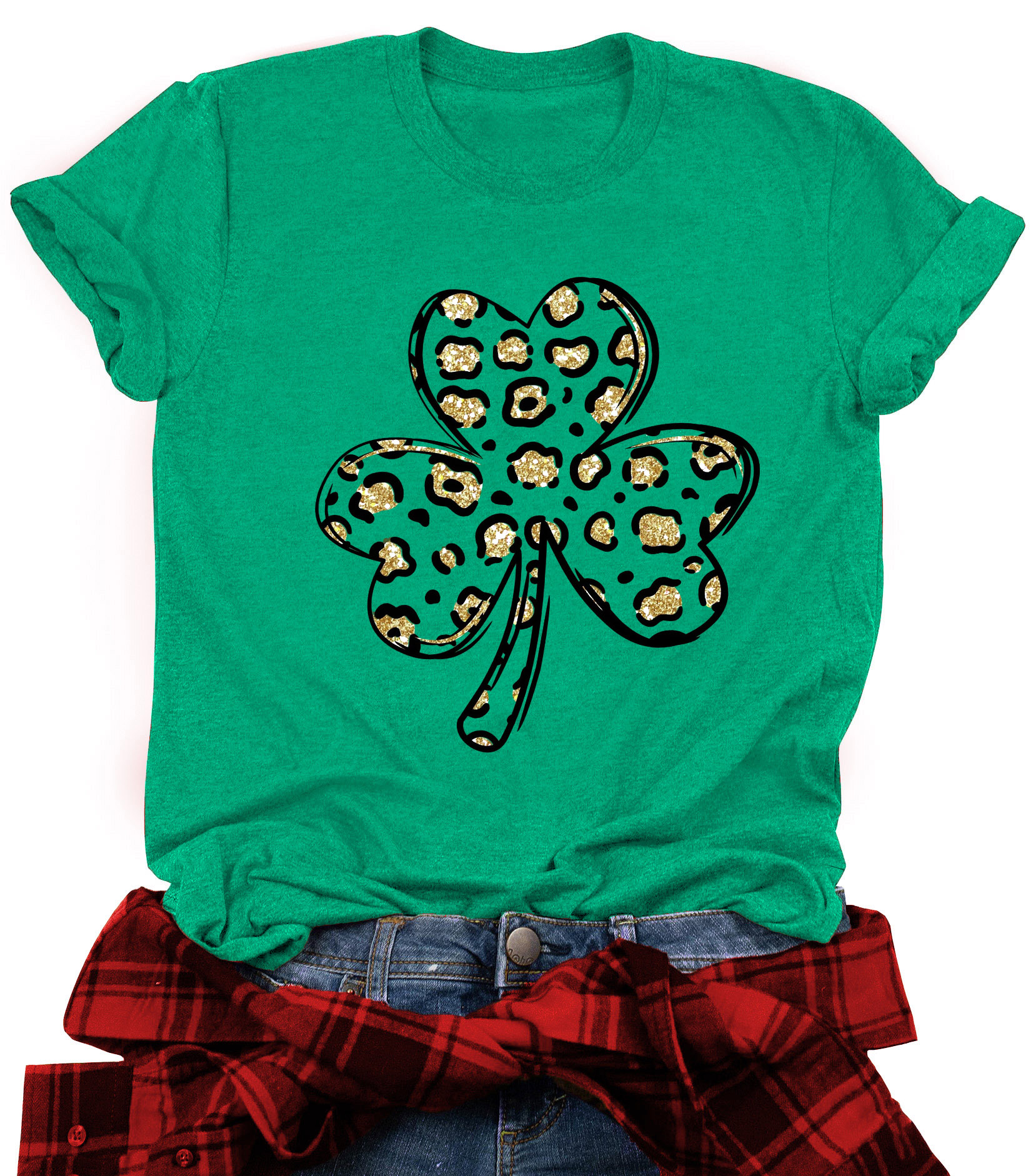 St. Patrick's Day Shirts for Women Shamrock T Shirt St.Paddys Day Green ...