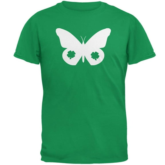 St. Patrick's Day Silhouette Butterfly Mens T Shirt Irish Green 3X-LG