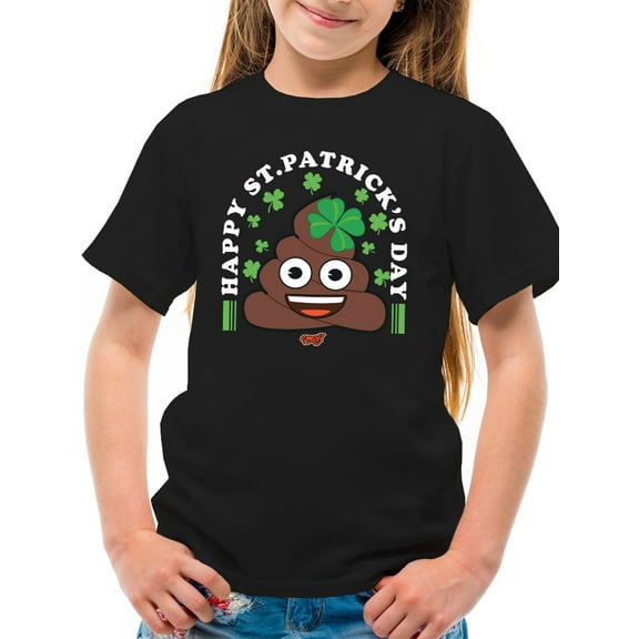 St. Patrick’s Day Smiley - Lucky Clover Emoji Design Youth's T-shirt