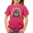 thumbnail image 1 of St. Patrick’s Day Smiley - Lucky Clover Emoji Design Youth's T-shirt, 1 of 4