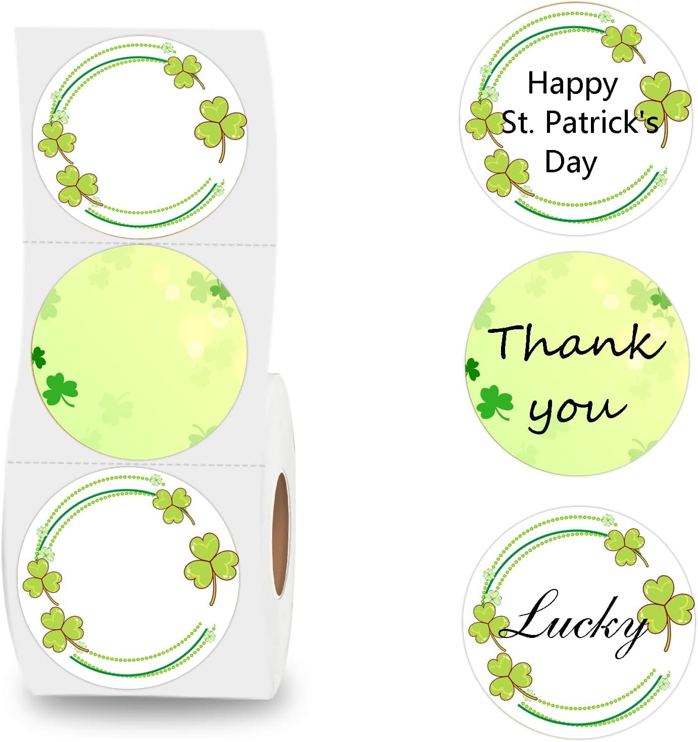 st. patrick's day sticker 2 inch direct thermal labels name tag