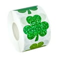 thumbnail image 1 of St. Patrick's Day Stickers Holographic Shamrock Stickers Roll 1 Sparkly Green Lucky Clover Adhesive Seal Labels for Irish Holiday Party Cards Envelope, 500Pcs, 1 of 3