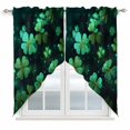 thumbnail image 1 of St. Patrick's Day Swag Valances for Windows, Kitchen Window Curtains Over Sink, Spring Green Clovers Botanical Herbs Window Treatment Curtains for Living Room/Bedroom Curtains 2 Panel Sets 36"x45", 1 of 8