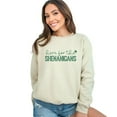 thumbnail image 1 of St. Patrick's Day Sweatshirt Here for the Shenanigans Graphic Top, Unisex Clover Pullover, Green Irish Festival Attire, Casual Wear, 1 of 7