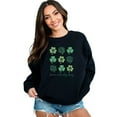 thumbnail image 1 of St. Patrick's Day Sweatshirt, Lucky Day Clover Design, Green Shamrocks Unisex Pullover, Casual Irish Celebration Apparel, Soft Cotton Blend, 1 of 7