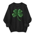 thumbnail image 1 of St Patrick's Day Sweatshirt Women irish Sweatshirts Green Shamrock Long Sleeve Pullover Tops, 1 of 6
