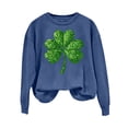 thumbnail image 1 of St. Patrick's Day Sweatshirt for Women Lucky Shamrock Long Sleeve Irish Shirt Ireland Pullover Tops, 1 of 4
