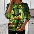 thumbnail image 1 of St. Patrick's Day Sweatshirt for Women Leprechaun Gold Pot Graphic Quarter Zip Pullover Long Sleeve Novelty Holiday Festive Casual Clothes, 1 of 5