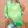thumbnail image 1 of St Patrick's Day Sweatshirts, Women Long Sleeve Crew Neck Sweatshirt, Womens St. Patrick's Day Printed Sweatshirts Casual Raglan Long Sleeved Hooded Sweatshirt, 1 of 1