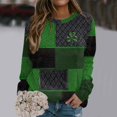 thumbnail image 1 of St. Patrick's Day Sweatshirts for Women Shamrock Sweatshirts for Women Oversized Saint Patty's Pullover Tops Green Shirts for Women Irish Gift Casual Loose Long Sleeve Fit Tops(Dark Green,XL), 1 of 5