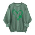 thumbnail image 1 of St. Patrick's Day Sweatshirts for Women Shamrock Shirt Clover Printed Irish Gift Casual Loose Long Sleeve Fit Tops, 1 of 6