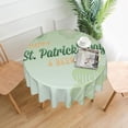 thumbnail image 1 of St. Patrick''s Day Table Cloth Round Table Cover Wrinkle Resistant Waterproof Tablecloth 60 Inch Washable for Kitchen Party Picnic Fall Decorations for Home, 1 of 6