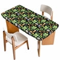 thumbnail image 1 of St. Patrick's Day Table Cloths for 3 Foot Rectangle Tables, Luck Shamrocks Beer Harp Horseshoes Envelope Patio Waterproof Elastic Fitted Tablecloths, Washable Rectangular Table Cover for Camping, 1 of 8