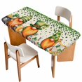 thumbnail image 1 of St. Patrick's Day Table Cloths for 5 Foot Rectangle Tables, Green Lucky Shamrocks Harp Beer Retro Rustic Patio Waterproof Elastic Fitted Tablecloths, Washable Rectangular Table Cover for Camping, 1 of 8