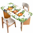 thumbnail image 1 of St. Patrick's Day Table Cloths for 6 Foot Rectangle Tables, Green Gnomes Lucky Shamrocks Flags Patio Waterproof Elastic Fitted Tablecloths, Washable Rectangular Table Cover for Camping, 1 of 8