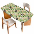 thumbnail image 1 of St. Patrick's Day Table Cloths for 6 Foot Rectangle Tables, Lucky Shamrocks Retro Harp Beer Horseshoes Patio Waterproof Elastic Fitted Tablecloths, Washable Rectangular Table Cover for Camping, 1 of 8