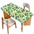 thumbnail image 1 of St. Patrick's Day Table Cloths for 6 Foot Rectangle Tables, Spring Shamrocks Green Love Heart Hats Patio Waterproof Elastic Fitted Tablecloths, Washable Rectangular Table Cover for Camping, 1 of 8