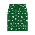 thumbnail image 1 of St Patrick's Day Table Flag, 72x12.99in Linen Table Runner with Clover Pattern, Heat Resistant Tablecloth for Dining Coffee Table Home Decor, 1 of 6